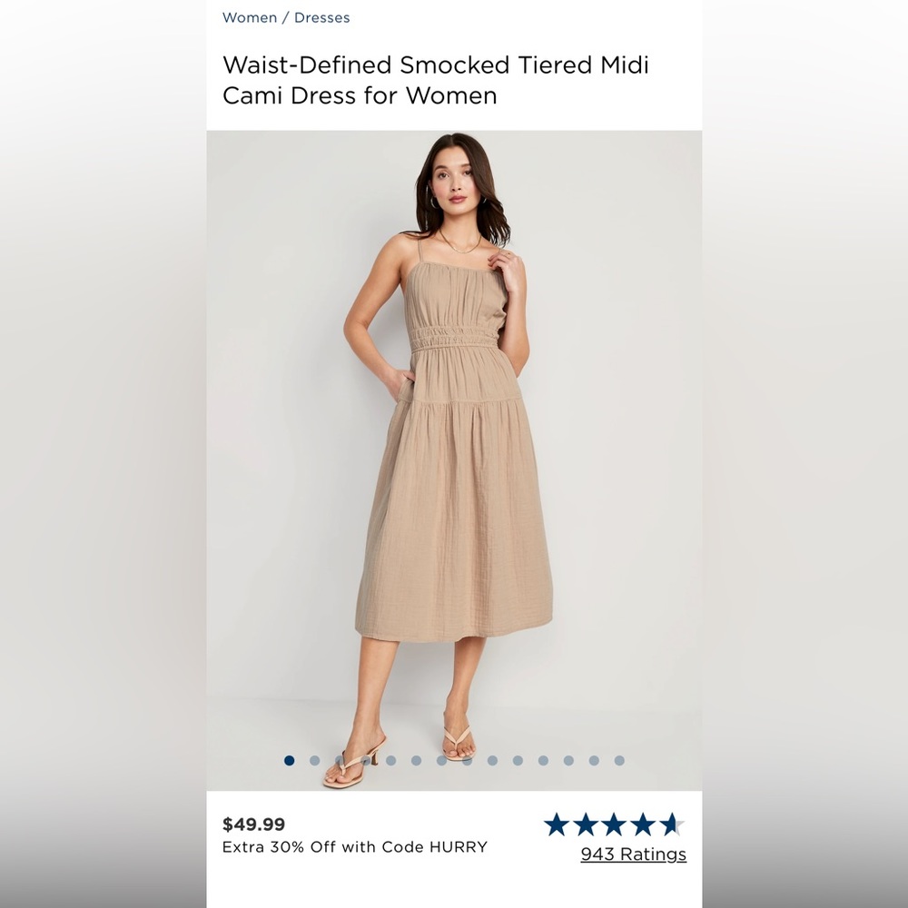 Beige Old Navy Dress